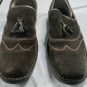 BORN Men's Oxford Suede/Leather Shoes. Dark Chocolate Brn. Size 12